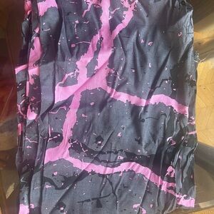 Pink and Black Abstract Scarf